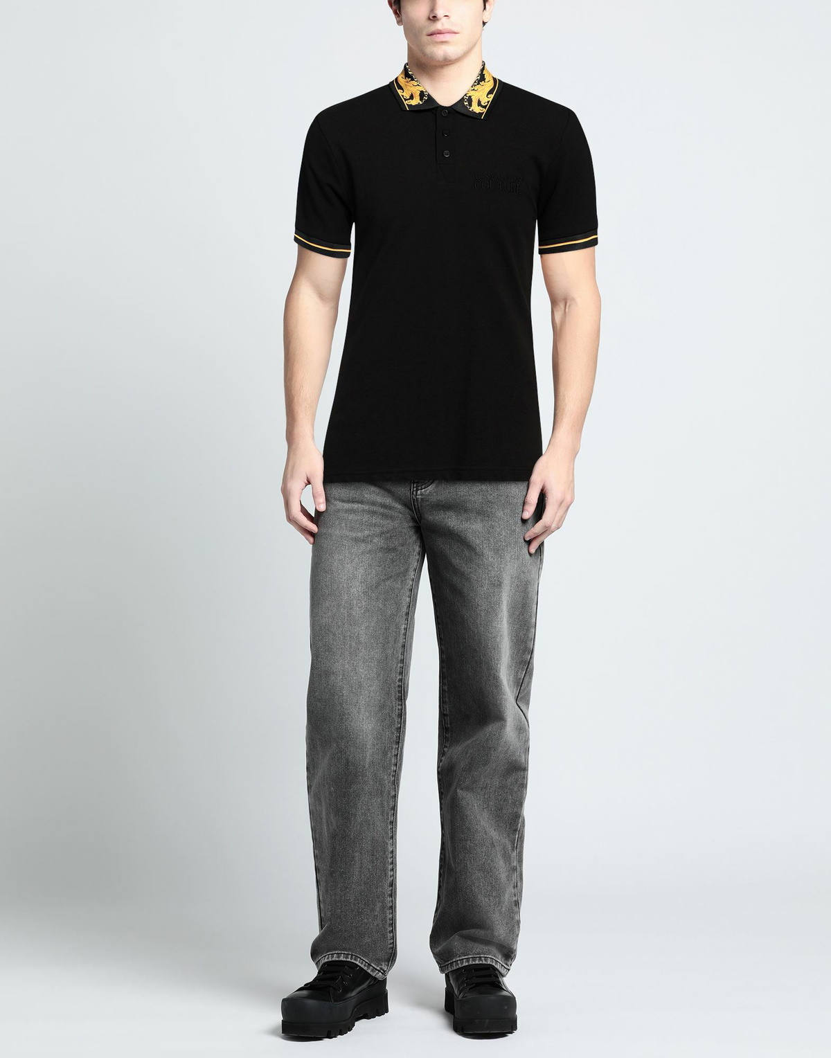 Versace Jeans Couture Mens Polo shirt in Black