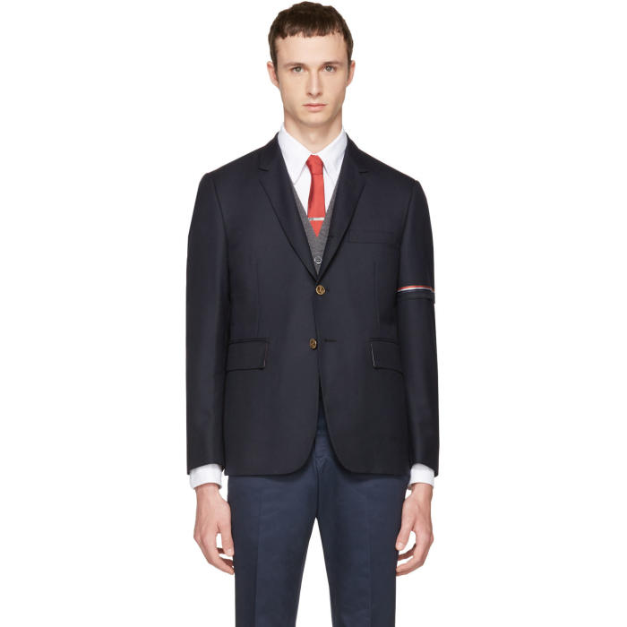 Thom Browne Navy Selvedge Blazer Thom Browne