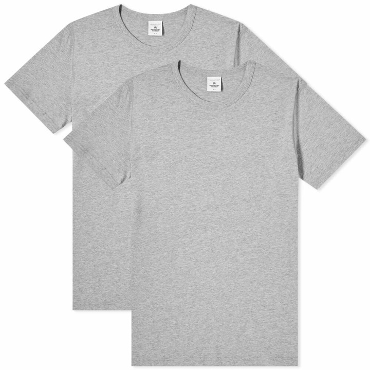Photo: Reigning Champ Men's Jersey Knit T-Shirt - 2 Pack in Heather Grey