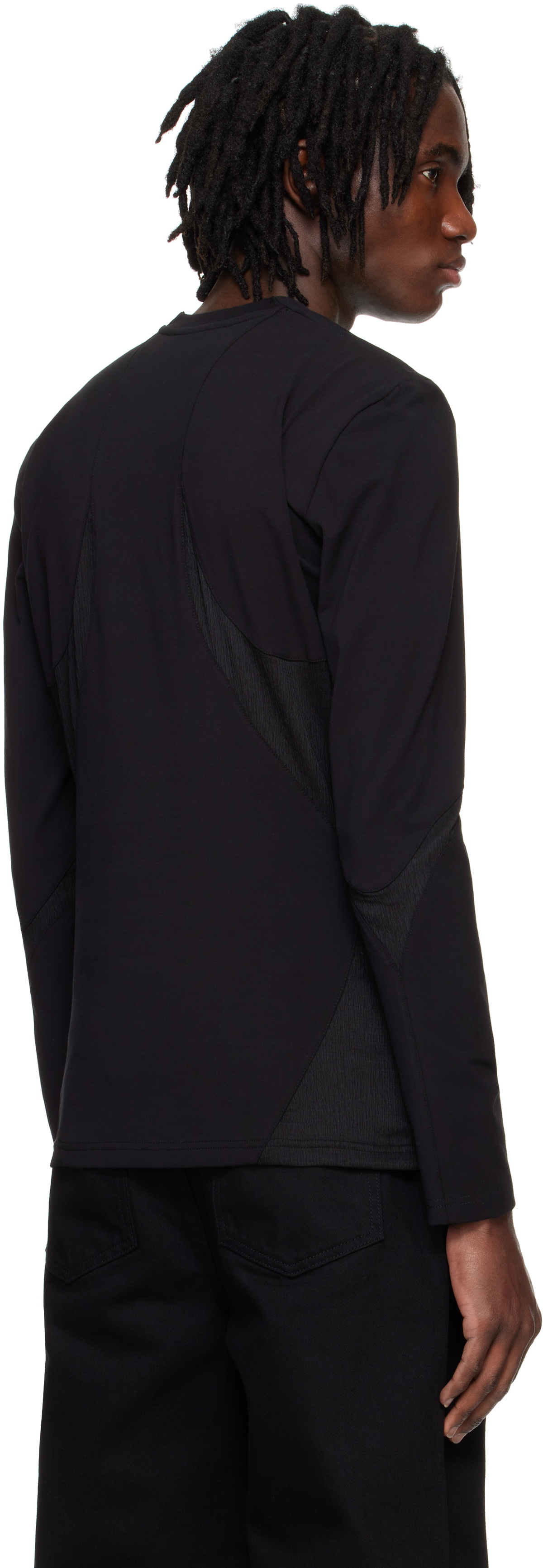 HELIOT EMIL Black Evolute Long Sleeve T-shirt Heliot Emil