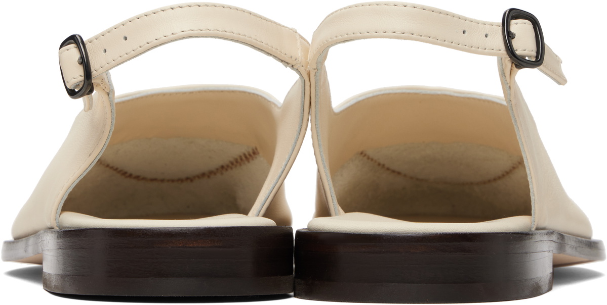 HEREU Off-White Juliol Slingback Flats