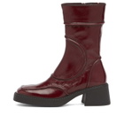MIISTA Women's Malene Burgundy Ankle Boot in Red