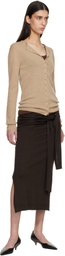 LE17SEPTEMBRE Tan Anne Knit Cardigan