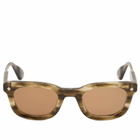 Lunetterie Générale One More Night Sunglasses in Olive/Palladium 