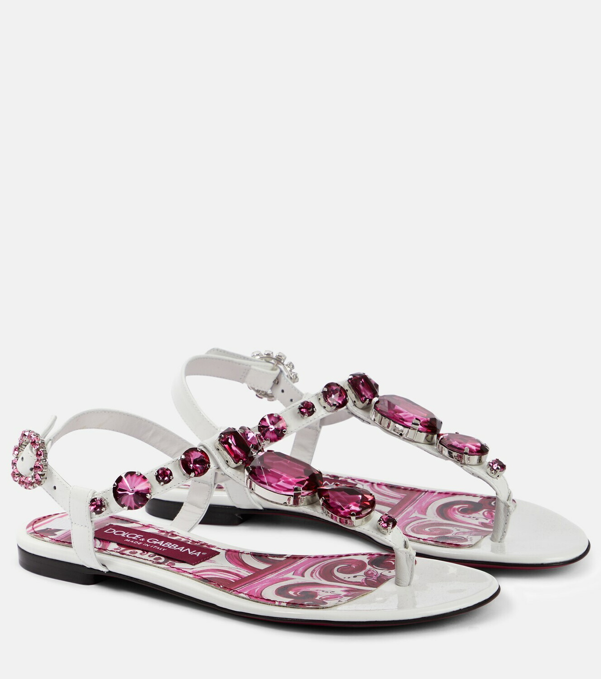 Dolce&Gabbana Embellished leather sandals Dolce & Gabbana