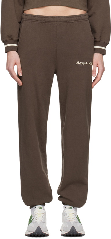 Photo: Sporty & Rich Brown Syracuse Sweatpants