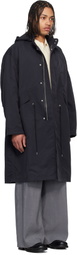 Studio Nicholson Navy Lotus Coat