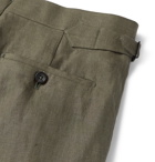 Kingsman - Slim-Fit Linen Suit Trousers - Green