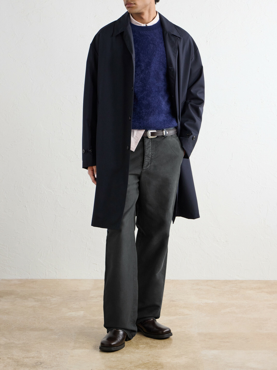 Barena - Straight-Leg Cotton-Satin Trousers - Gray