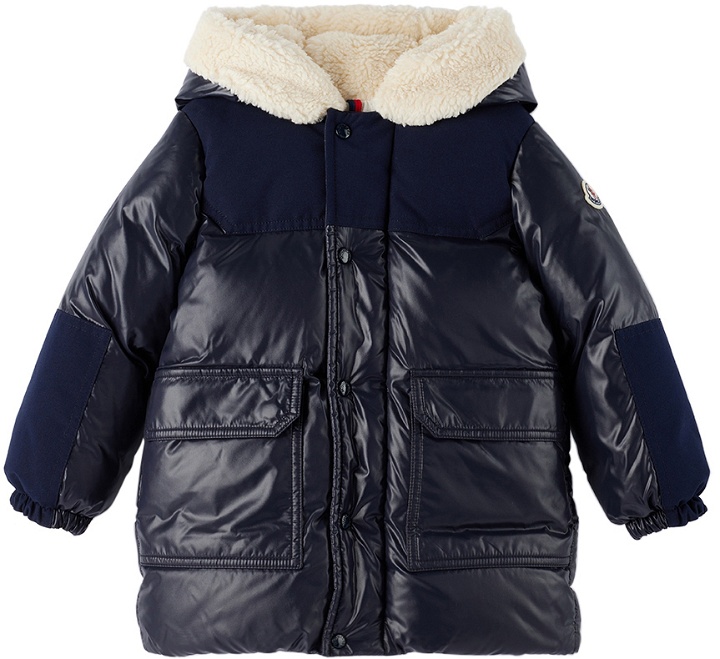 Photo: Moncler Enfant Baby Navy Down Comil Jacket