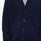 Universal Works Men's Vince Eco Wool Cardigan in Navy