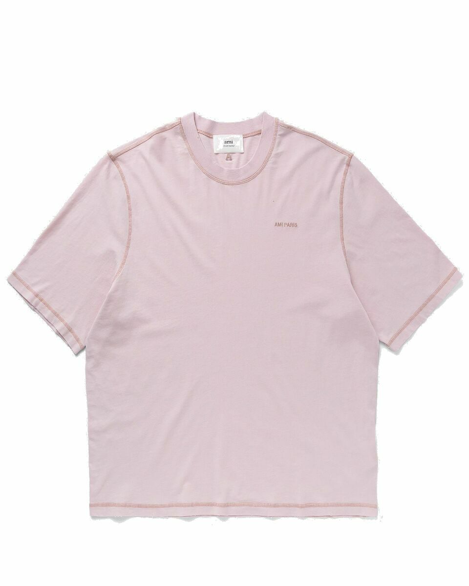 Photo: Ami Paris Fade Out Tee Pink - Mens - Shortsleeves