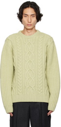 Dries Van Noten Green Crewneck Sweater