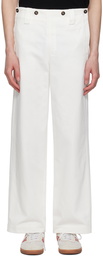 COMMAS White Fall Front Trousers