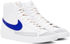 Nike White & Blue Blazer Mid '77 Vintage Sneakers