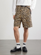 KAPITAL - Wide-Leg Belted Leopard-Print Cotton-Twill Shorts - Brown
