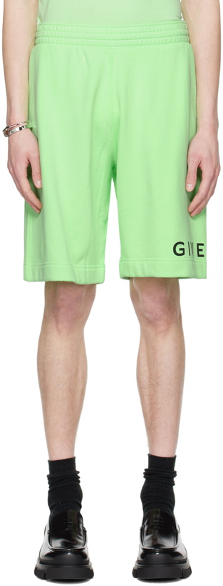 Photo: Givenchy Green Printed Shorts