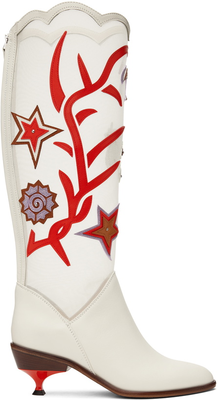 Photo: Kiko Kostadinov White Mirka Boots