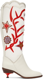 Kiko Kostadinov White Mirka Boots