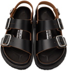 Jil Sander Black Birkenstock Edition Milano Sandals