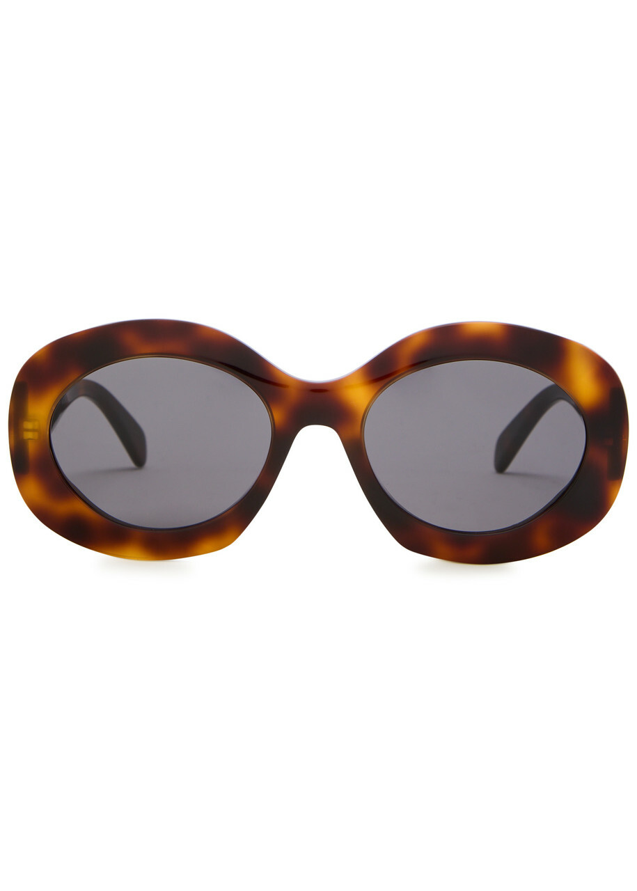 Celine Oval-frame Sunglasses - Brown Havana - One Size