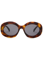 Celine Oval-frame Sunglasses - Brown Havana - One Size