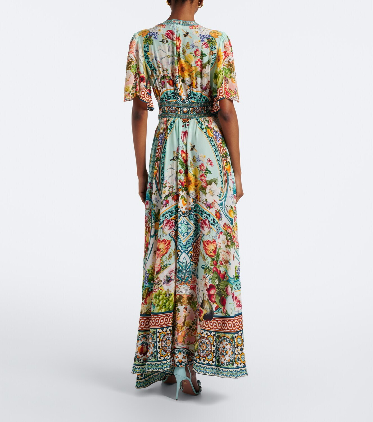 Camilla Embellished floral silk maxi dress