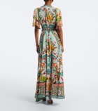 Camilla Embellished floral silk maxi dress