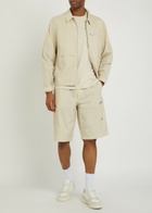 Moose Knuckles Topflight Shell Cargo Shorts Cream