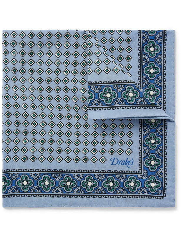 Photo: Drake's - Printed Silk Pocket Square