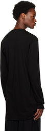 Julius Black Draped Long Sleeve T-Shirt