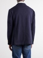Fortela - Travel Double-Breasted Wool-Twill Blazer - Blue