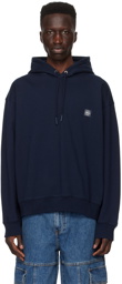 Solid Homme Navy Embroidered Hoodie