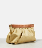 Isabel Marant - Luz raffia-effect clutch