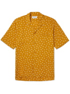 SAINT LAURENT - Camp-Collar Printed Woven Shirt - Yellow