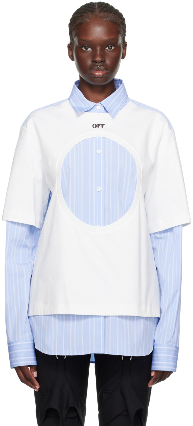 Off white 2024 blue collar shirt