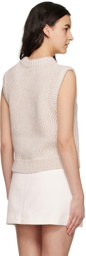 House of Dagmar White Mouliné Vest