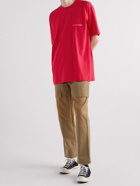 Comme des Garçons SHIRT - Logo-Print Cotton-Jersey T-Shirt - Red
