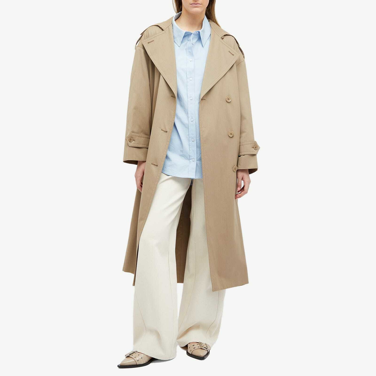 ☆DT☆入手困難☆お洒落Trench over Coat/SALPA/MaxMara Max Mara Women's Salpa Trench Coat Jacket in Sand Max Mara