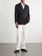 J. Mueser - Waverly Double-Breasted Linen Blazer - Black