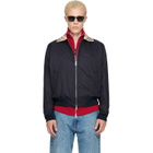Burberry Navy Gabardine Glenfields Harrington Jacket