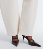 Alaïa Wool crêpe barrel-leg pants