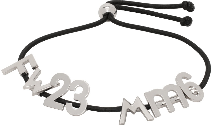 Photo: MM6 Maison Margiela Black Letter Collection Bracelet