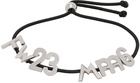 MM6 Maison Margiela Black Letter Collection Bracelet