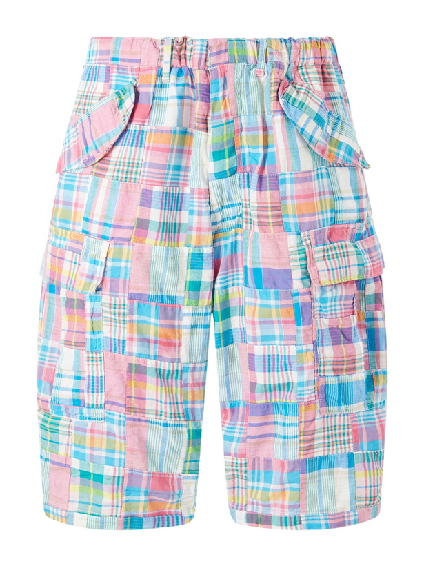 Photo: Beams Plus - Beach Straight-Leg Patchwork Checked Cotton Cargo Shorts - Multi