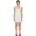 Off-White White Ribbed Mini Dress
