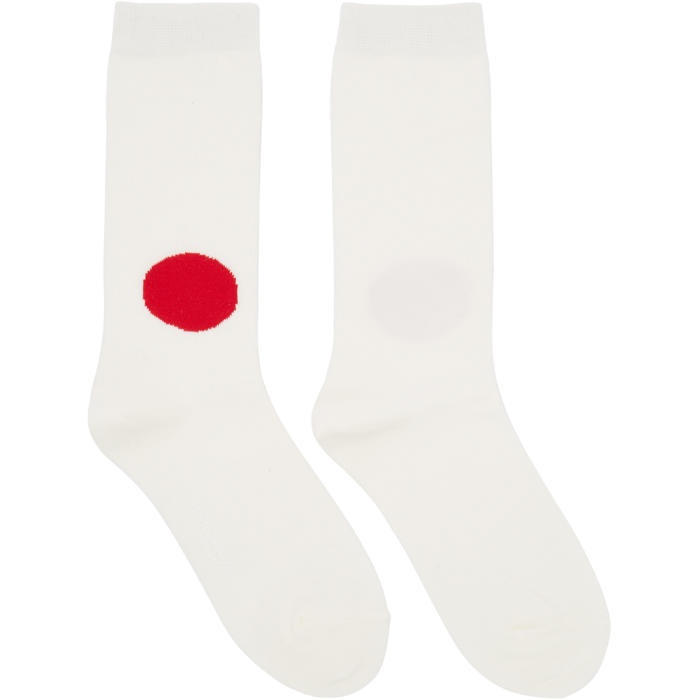 Photo: Blue Blue Japan Off-White and Red Dot Socks