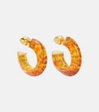 Alaïa Edge leopard-print hoop earrings