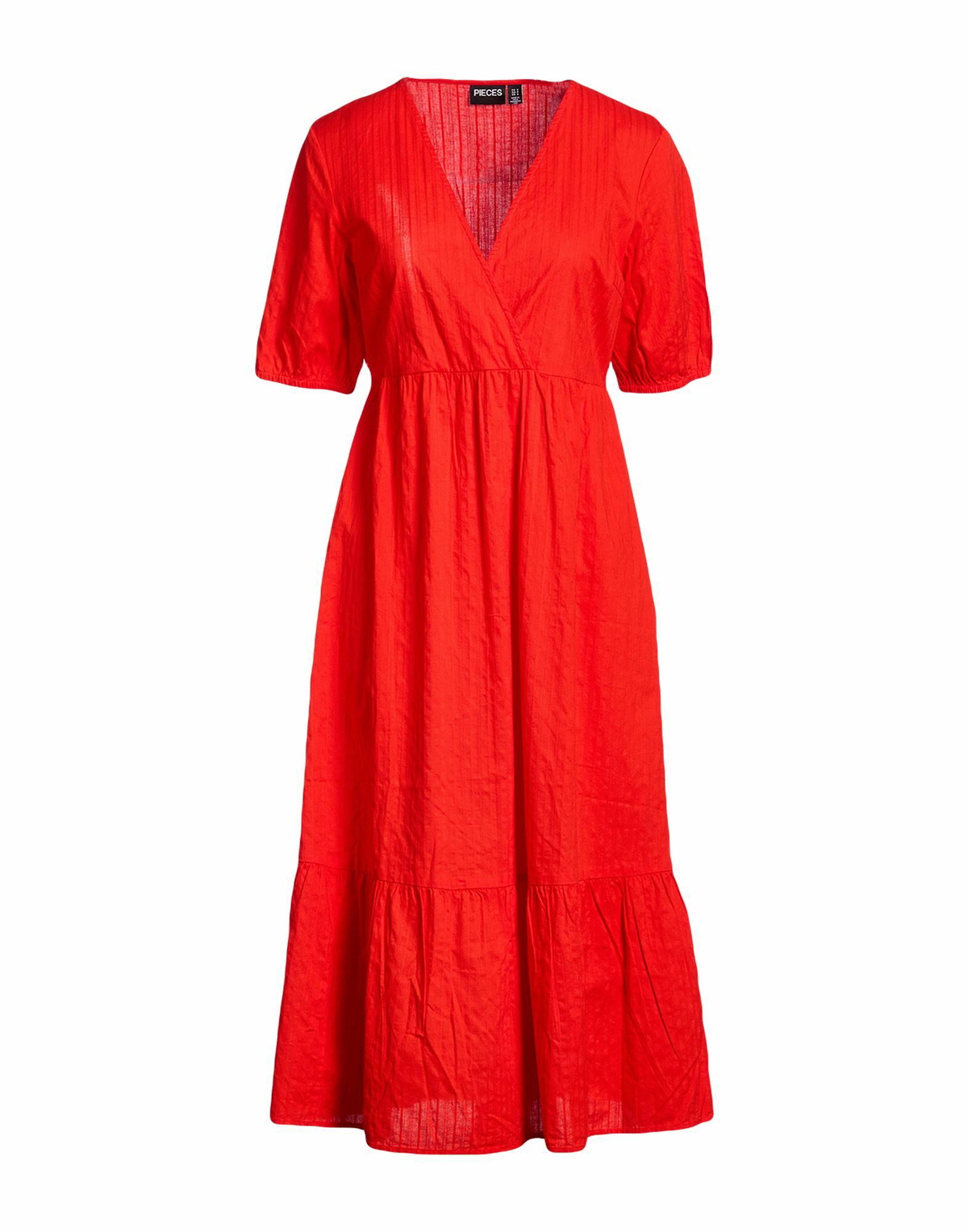 Pieces Womens Midi dress in Tomato red