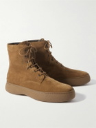 Tod's - Suede Lace-Up Boots - Brown